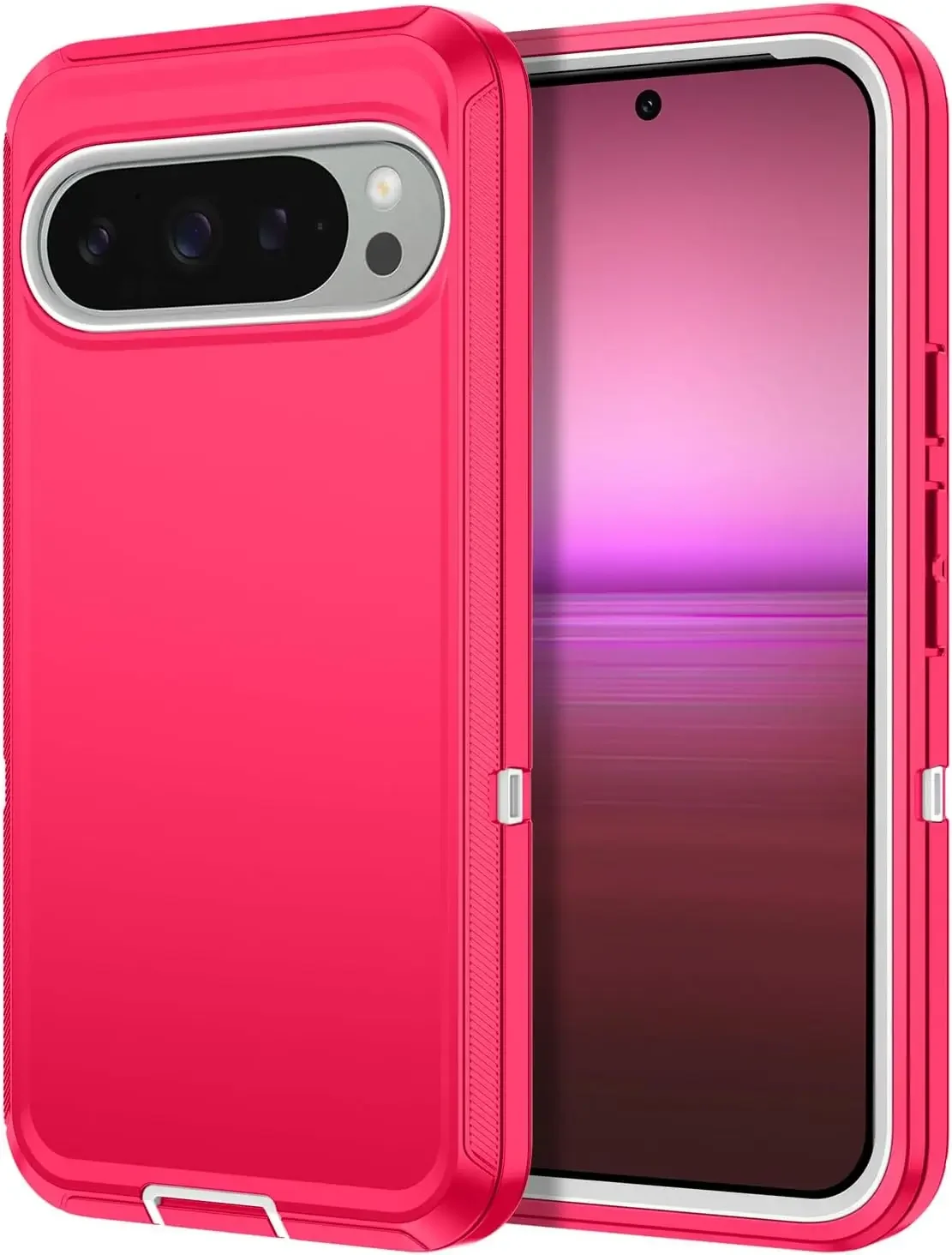 (rosa, Google Pixel 9a) Capa De Celular 3 Em 1 Ott, Resistente A Impactos E De Nível Militar.