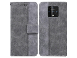 Capa De Couro Com Relevo Geométrico Para Tecno Camon 16 Premier