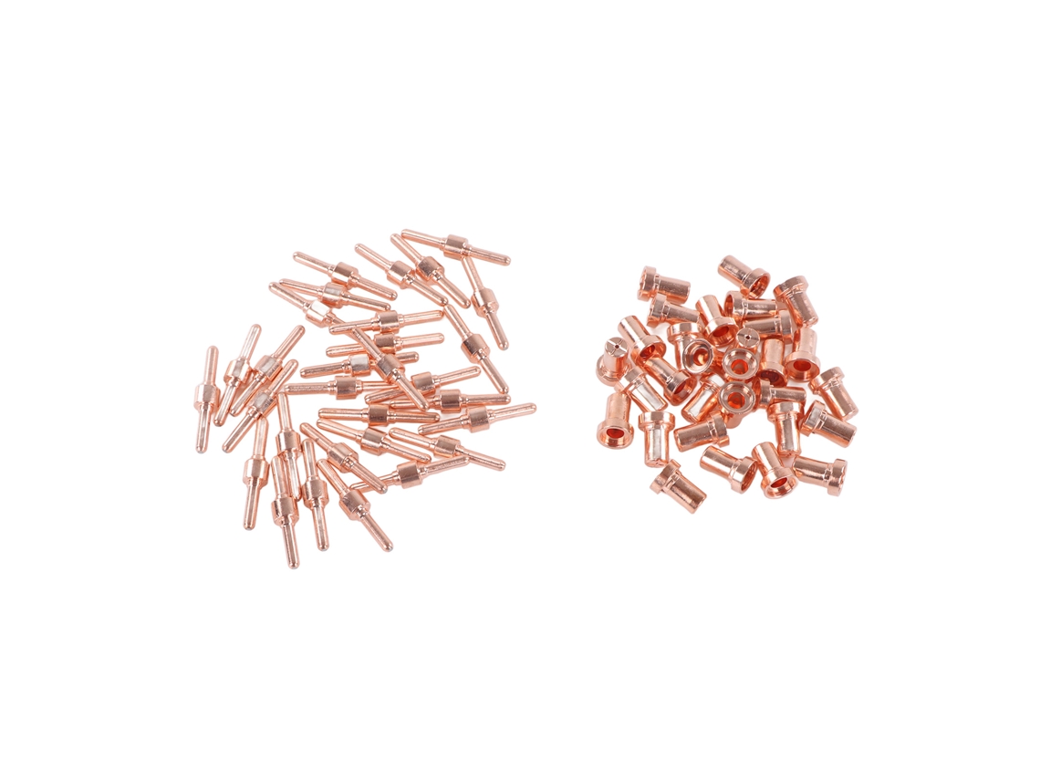 Conjunto De Electrodo Y Boquilla De Cobre Para Torcha De Corte Plasmático Cut35 Cut40 Cut50 Consumibles Largo