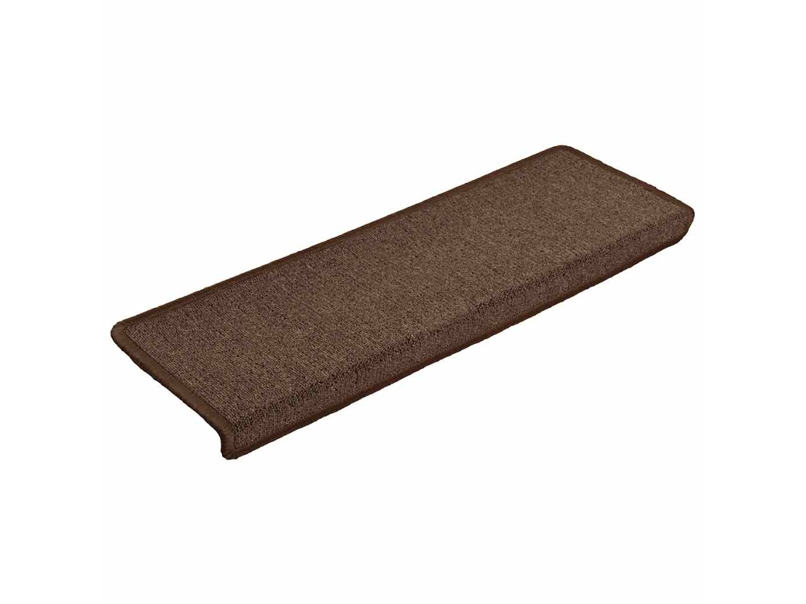 Tapetes de Escada 30 Peças 65x21x4cm Marrom Café com Borda MAISON EXCLUSIVE