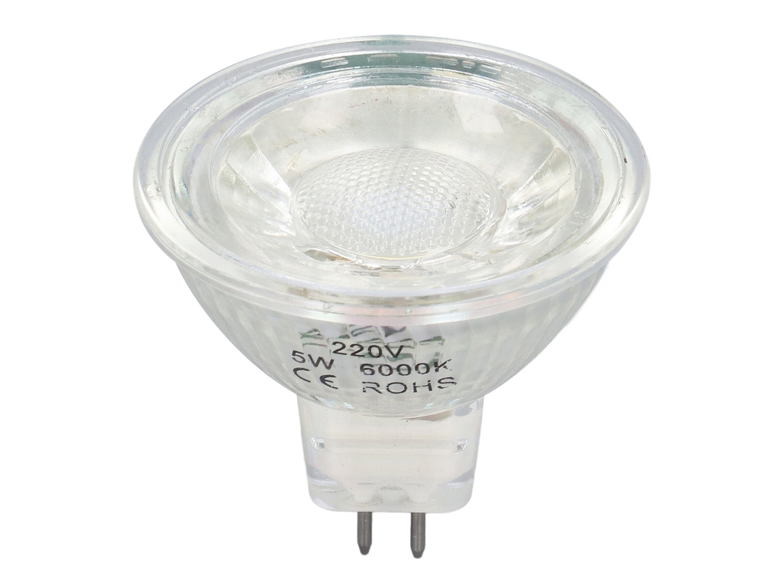 Lâmpada Led cob mr16 5w dimmável 220v spot light para quarto sala com dissipação rápida de calor | S/MARCA