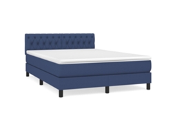 Box Spring Bed, Box Spring Beds Vidaxl Azul Tecido (140 X 200 Cm)