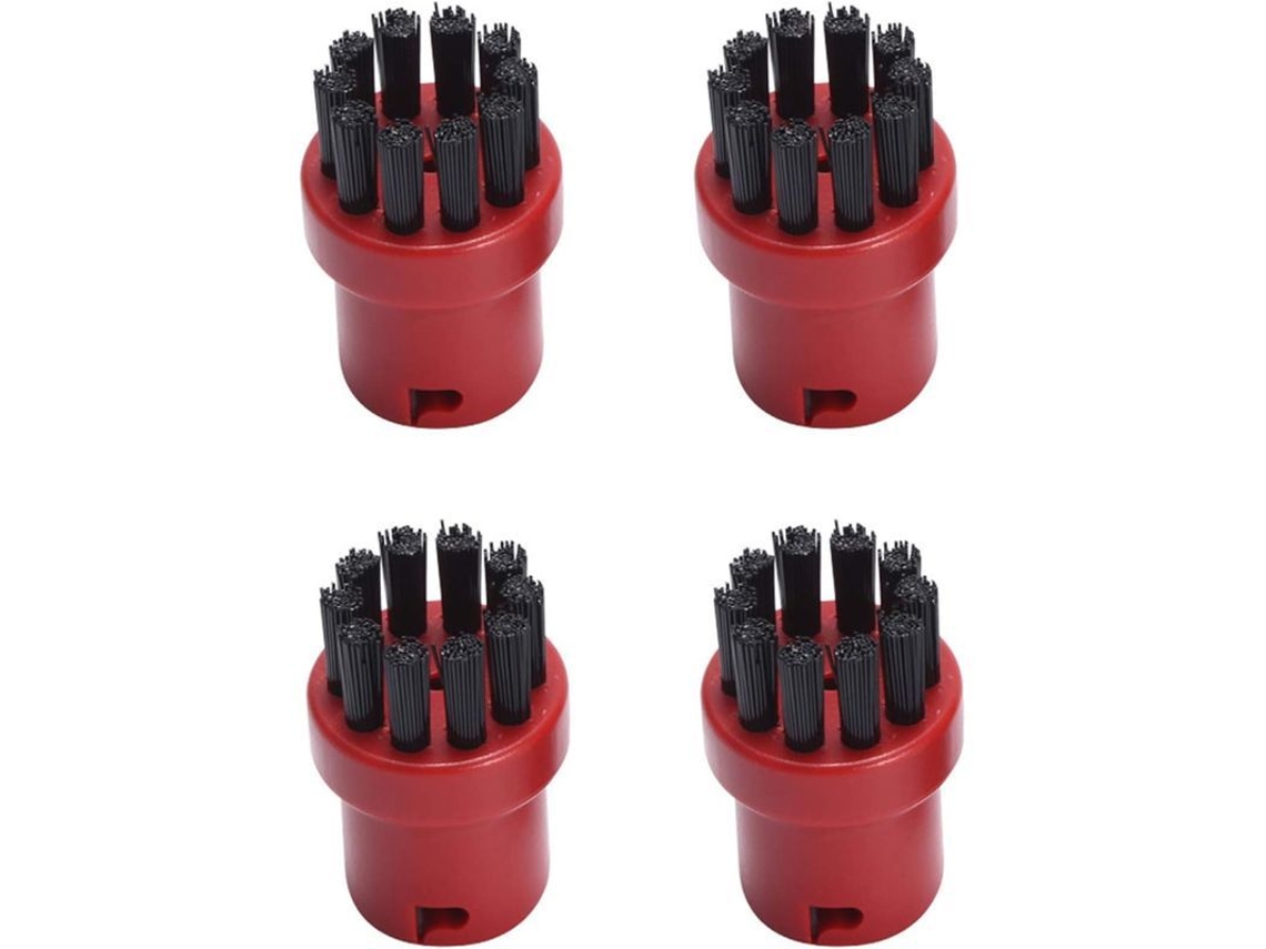 4 pincéis redondos de limpeza de reposição para Karcher Sc1 a Sc7, vermelho