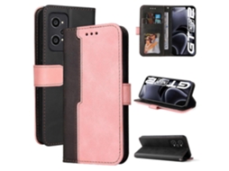Capa De Celular De Couro Pu Com Flip Horizontal E Costura Colorida Para Oppo Realme Gt Neo2 Business