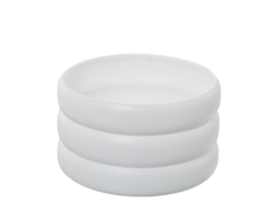 Vaso de flores branco mate