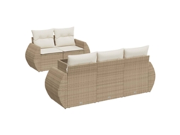 Garden Sofa Set, Garden Sofa Sets Vidaxl Bege Rattan / Vime (n/a)