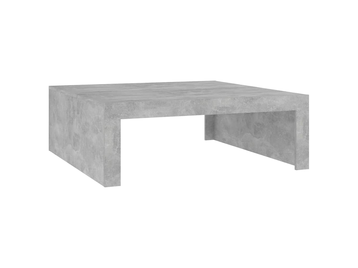 Conjunto 1 Mesa De Centro Vidaxl Cinzeto Derivados De Madeira (100 X 100 X 35 Cm)