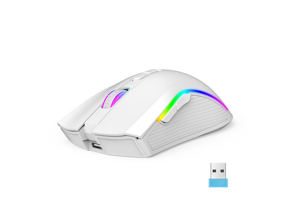 Rato Gaming JLTRUM T69 Rgb Wireless 4800Dpi Blanco