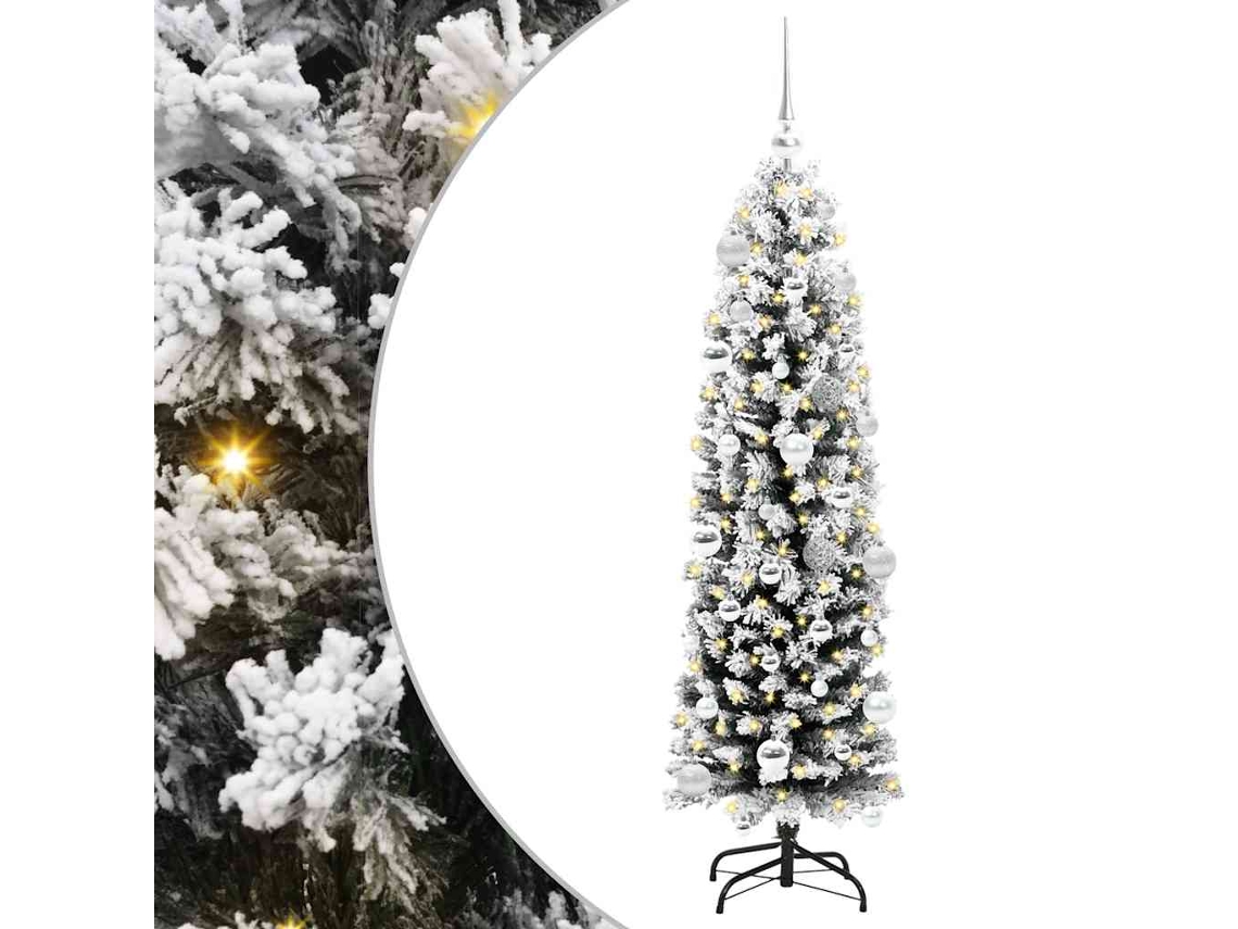 Árvore De Natal Slim Moderna Vidaxl Verde Pvc (150 Cm)