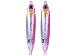 Isca de Pesca Forma de Peixe Simulada Rosa 2un