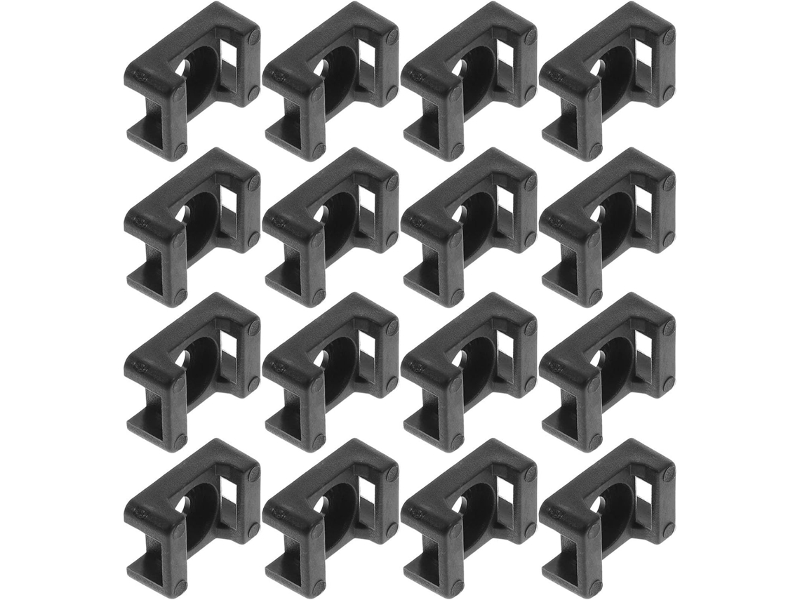 Conjunto De 500 Presilhas De Fixação Com Parafuso Para Cabos Em Abs Preto, Suporte Estável