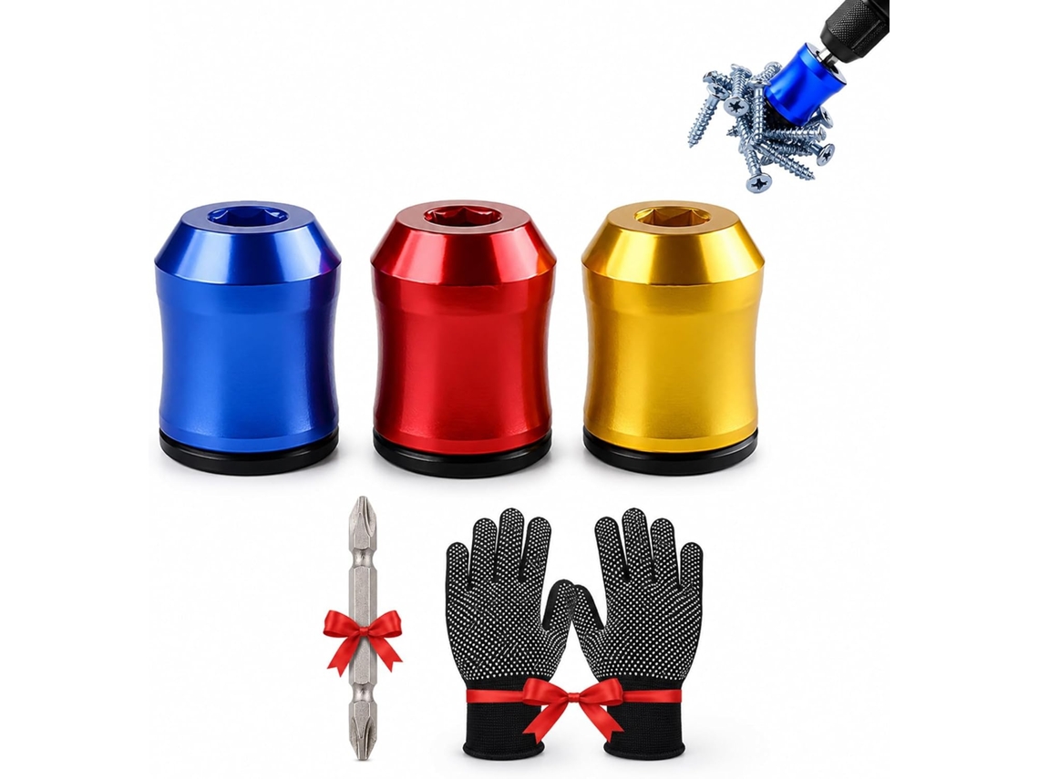 Suporte Magnético Para Parafusos Furadeira, Anel Magnetizador Removíve
