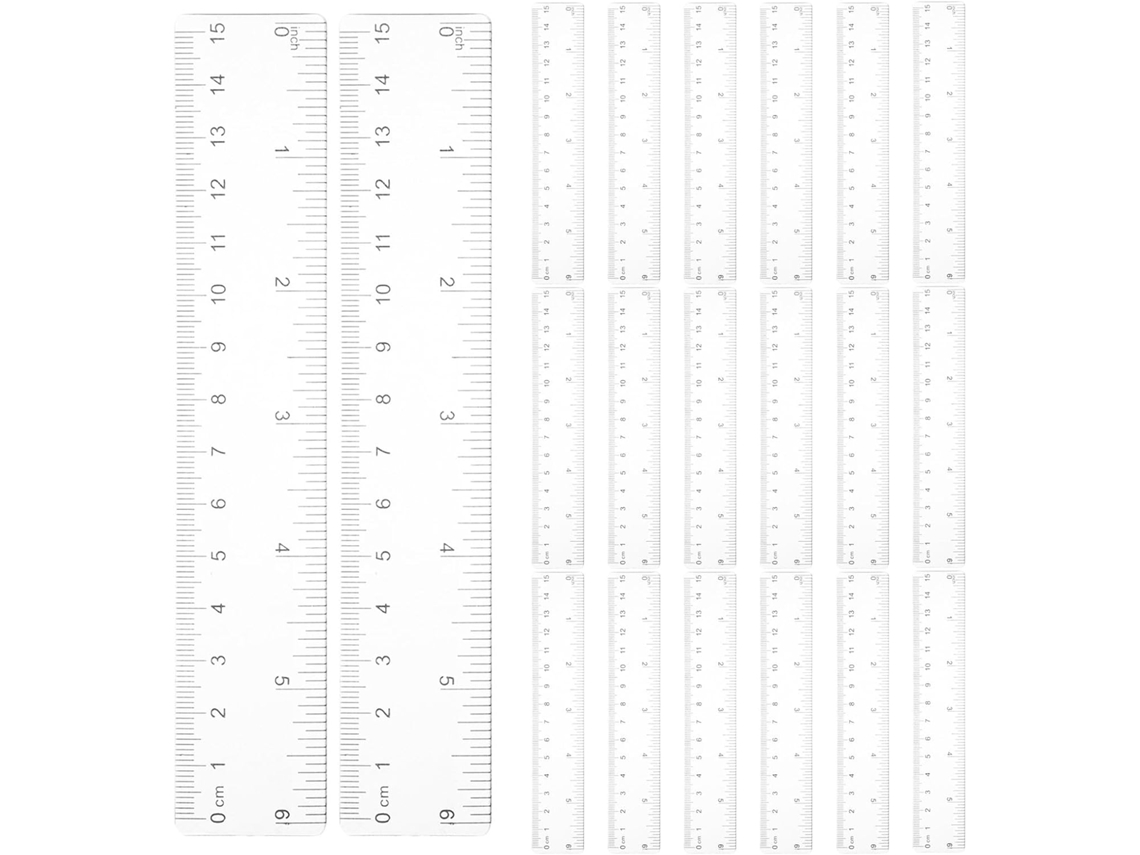 50 Réguas De Plástico Transparente De 15 Cm (6 Polegadas), Ferramenta