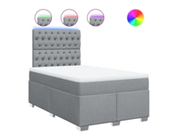 Box Spring Bed, Box Spring Beds Vidaxl Cinzeto Tecido (120 X 190 Cm)