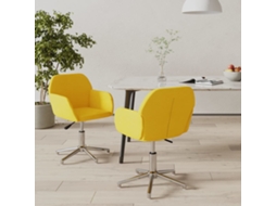 Swivel Dining Chair, Swivel Dining Chairs Vidaxl Amarelo Tecido (n/a)