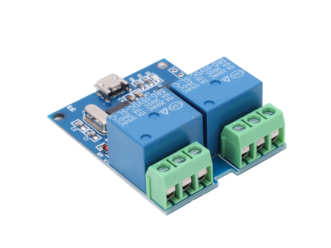 MÓDULO HKJ de relé USB 2 canais switch de controle inteligente PCB para controle ligado/desligado DC5V