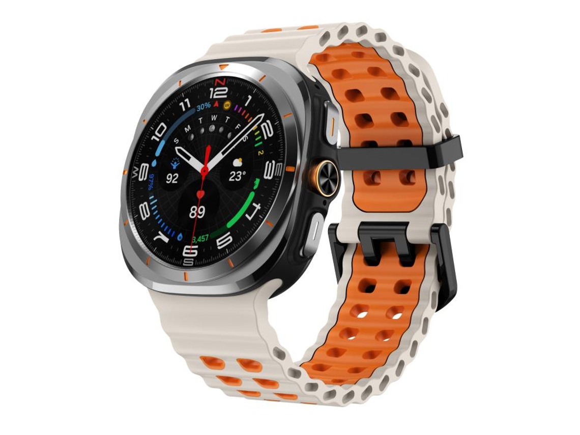 Bracelete para Samsung Galaxy Watch Ultra Silicone Bicolor Ocean Laranja Starlight XIAOMOYU (47mm)