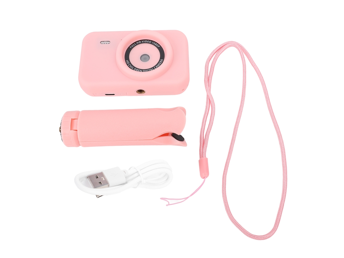 Câmera Digital Fofa 48mp 1080p Hd com Tela Ips 2.4 Polegadas Presente de Aniversário para Crianças de 3 a 12 Anos Rosa | S/MARCA