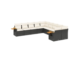 Garden Sofa Set, Garden Sofa Sets Vidaxl Preto Rattan / Vime (n/a)