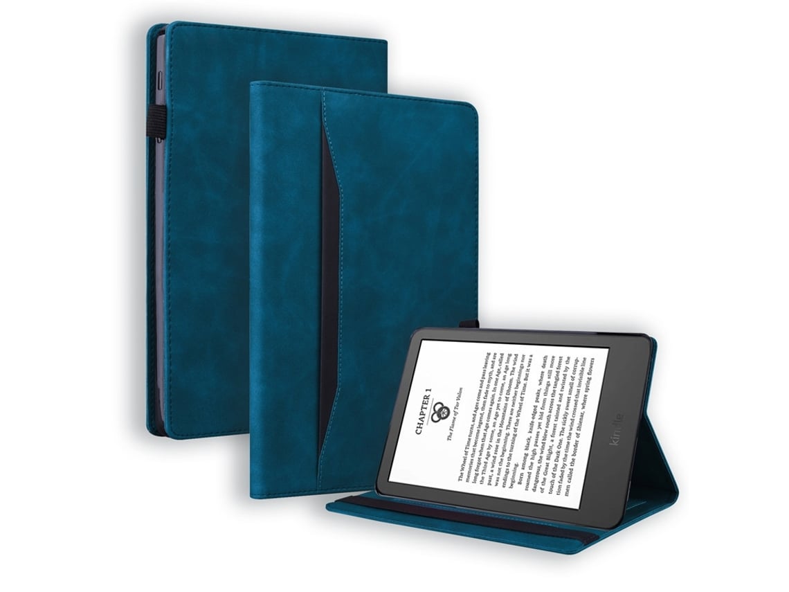 Elysve Capa Para Tablet 7 Polegadas, Com Compartimento Para Cartões, Anti-impacto Azul (12th Generation), Para Kindle Paperwhite 2024