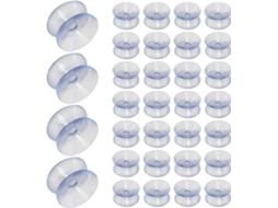 Ventosas De Silicone Transparente Abaodam, 20mm, 50 Unidades, Dupla Face, Para Organização De Vidro E Espaços Domésticos