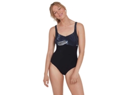 Fato de banho para Mulher SPEEDO Contourlustre Printed Preto para Natação (EU 42)
