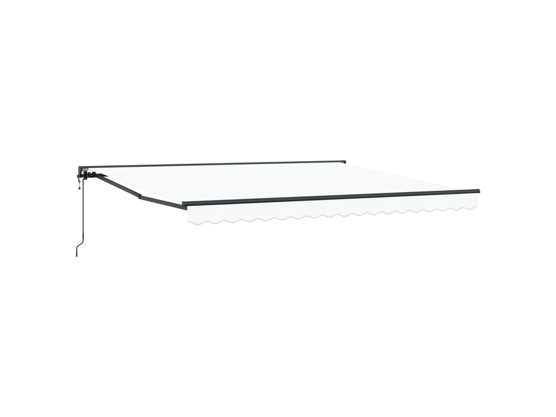 Conjunto 1 Toldo Retrátil Vidaxl Branco Alumínio (400 × 300 Cm)