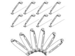 Alfinetes de segurança metálicos resistentes ao desgaste Balacoo, 50 unidades, Prateada Cor, para roupas e acessórios, ideais para