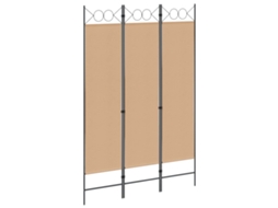 Vidaxl Divisória De 3 Painéis Bege 120 X 180 Cm Tecido