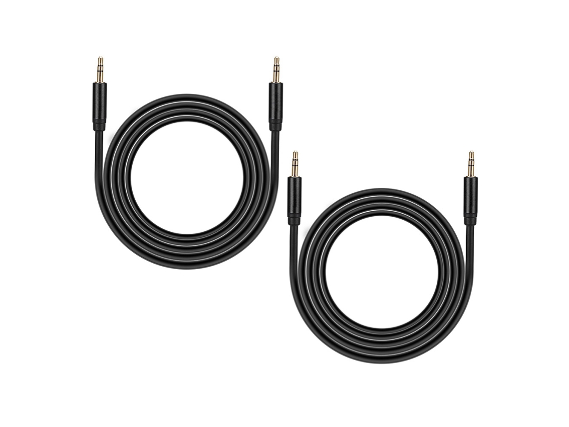 Cabo Aux Estéreo 3.5mm Conector Macho Para Macho Transmissão Áudio