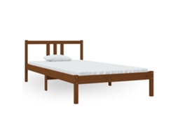 Bed Frame, Bed Frames Vidaxl Marrom Madeira (100 X 200 Cm)