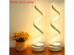 Luminária De Mesa Led, Acabamento Branco, Intensidade Regulável, Usb-c, Para Cabeceira, Escritório, Sala Ou Ambiente Decorativo
