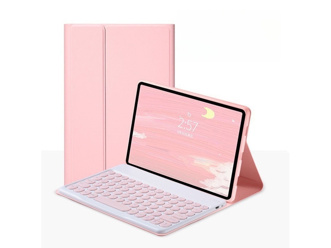 Elysve Capa Com Teclado Bluetooth Para Lenovo Xiaoxin Pad Pro 12,7 Polegadas 2025 Tb-375fc, Cor Rosa