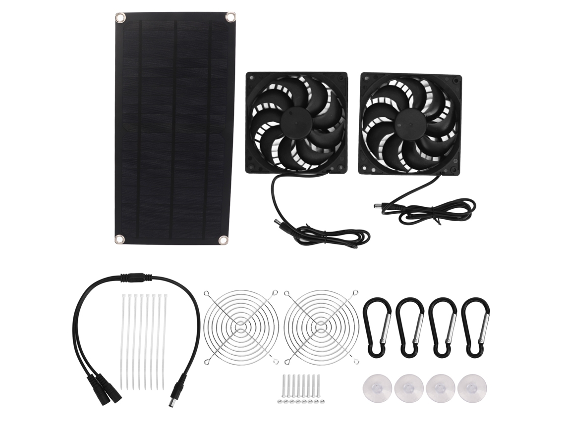 Kit Ventilador Solar 10w 18v Painel de Silício Monocristalino | S/MARCA
