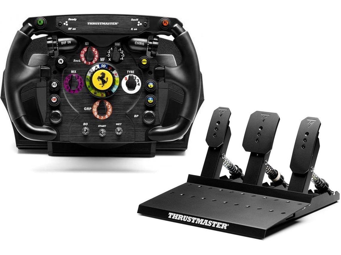 Base Servo Para Volante Thrustmaster Tx Racing + Pedais Raceline Iii + Volante Ferrari F1 (acessório) – Kit De Corrida F1 – Para Pc E Xbox