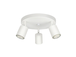 3 Holofotes de Teto Corredor Sala de Estar Branco Redondo Gu10 em Metal Design Ajustável para Quarto Cozinha NETTLIFE