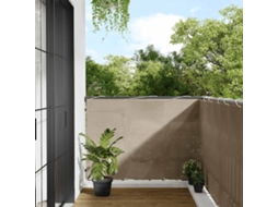 Vidaxl Tela Varanda 120x700 Cm 100% Poliéster Oxford Cinza-acastanhado