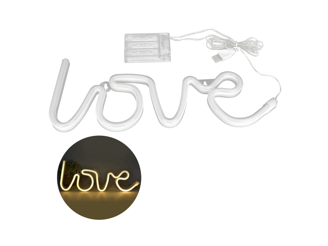 2026 luz de Neón Love Con Energía Usb/batería Lámpara Neon para Festa Natal Casamento Decoração Luz Quente