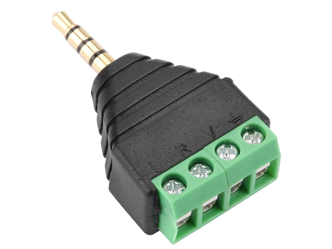 Laxiscreed Adaptador De Áudio 3,5mm 4 Pinos Para Terminais De Vídeo E Som De Alta Qualidade