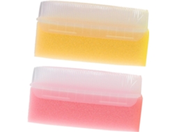 Conjunto Hemobllo Com 2 Escovas Sensoriais Para Bebês, 2 Esponjas Macias, Para Banho, Massagem Corporal E No Couro