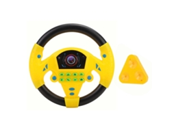 Volante de brinquedo com sons para simulação de direção, educativo e divertido para brincar de dirigir.