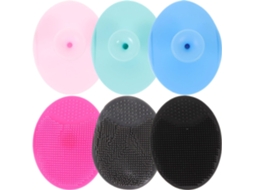 Conjunto De 6 Escovas De Silicone Para Limpeza Facial, Esfoliação E Higienização Da Pele.