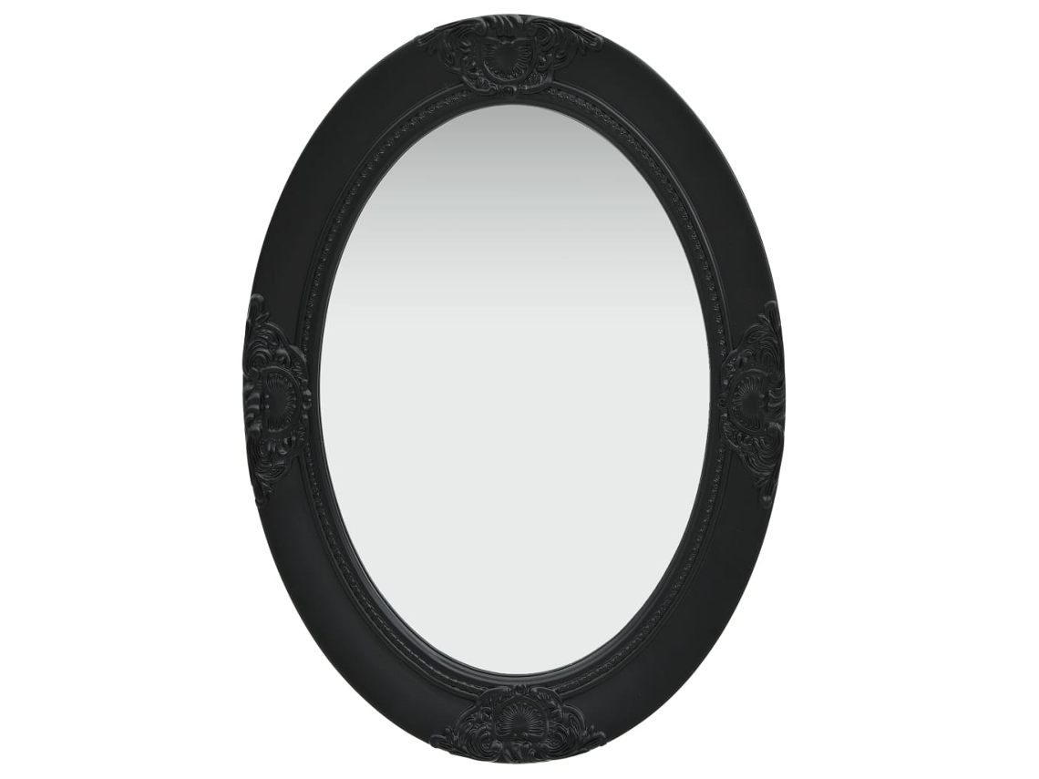 Vidaxl Espelho De Parede Estilo Barroco 50x70 Cm Preto
