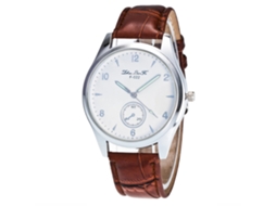 Relógio masculino Zhoulianfa, 3 cores, aço, movimento de quartzo, pulseira ajustável, cor café.