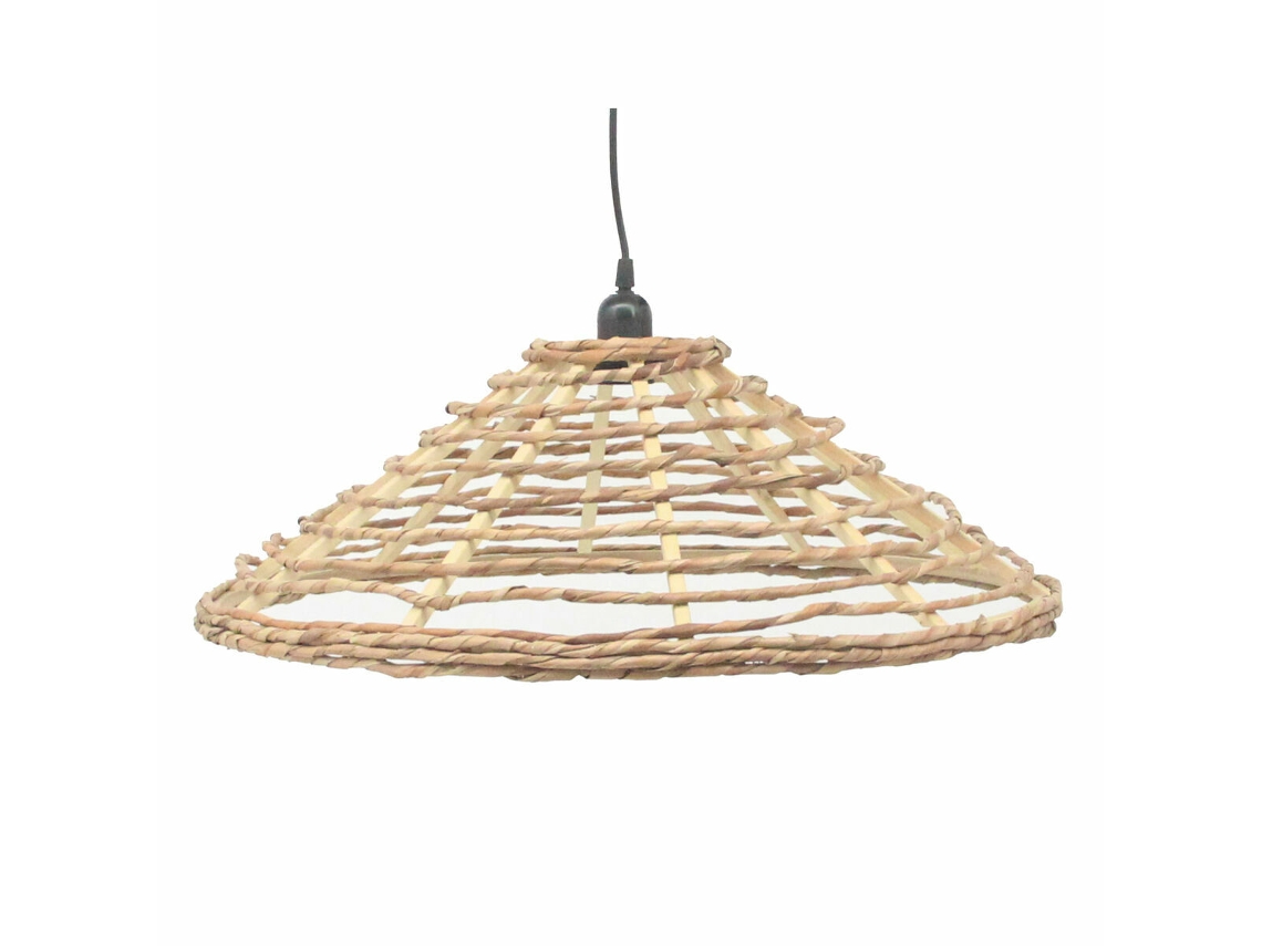 Candeeiro de Teto DKD HOME DECOR Castanho Rotim 220 V 50 W Urbana 57 X 57 X 19 Cm