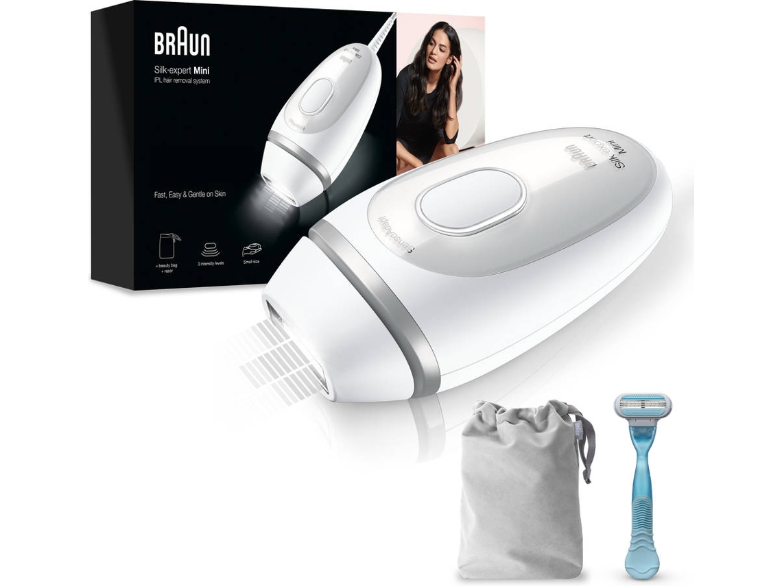 Depiladora Luz Pulsada BRAUN Silk-expert Mini PL1124  (IPL - Multi-zonas - Corrente)