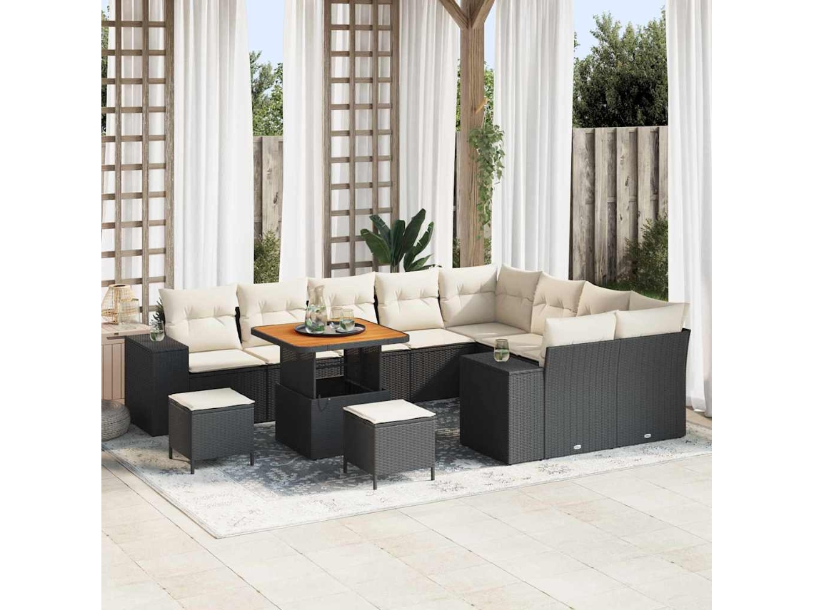 Vidaxl Conjunto De Sofá De Jardim 12 Unid. 9-número De Lugares