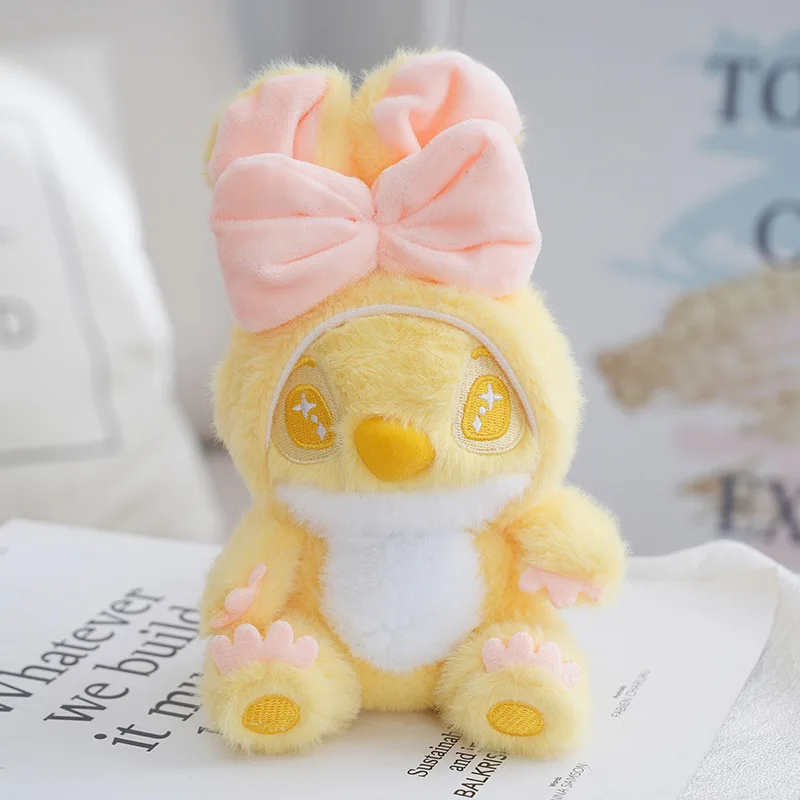 Chaveiro de Pelúcia do Stitch com Laço para Pendurar na Bolsa MDUG (amarelo)