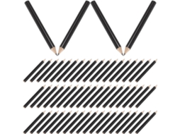 Conjunto de 100 Lápis Futebol Americano para Uso Escolar Material Preto 8,60 X 0,70 Cm Polegadas