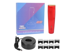 2026 cortadora de Cabelo Elétrico Sem Fio de Aço Inoxidável Profissional Kit de Barbear e Cortar para Homens Vermelho